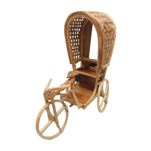 Handcrafted Bamboo Rickshaw