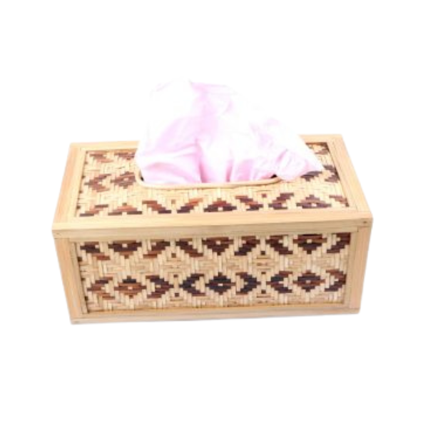 Woven Bamboo Tissue Box